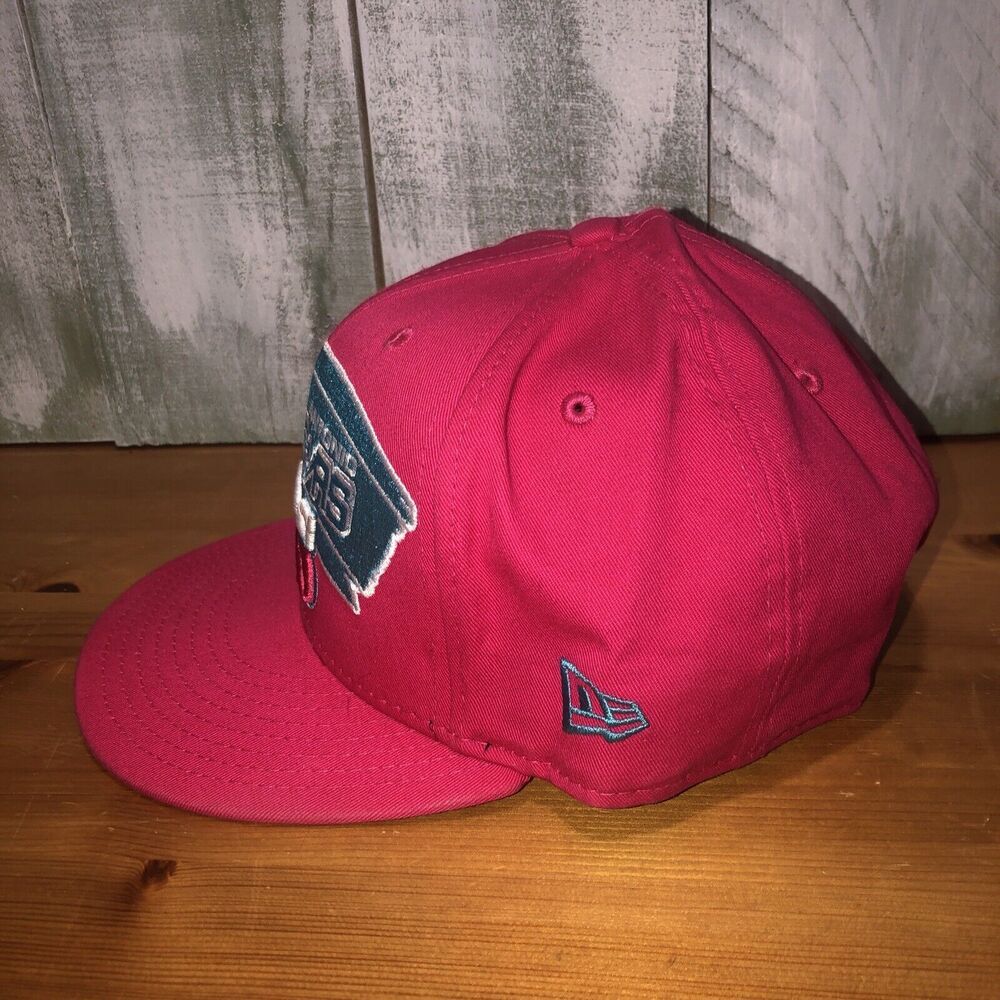 San Antonio Spurs New Era Hardwood Classics 9Fifty Pink Snapback Cap Flat Bill - Picture 2 of 10